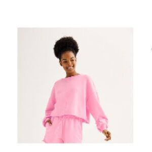 Pink Juniors SO cropped Athleisure Sweatshirt